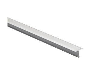 Profilo coprigiunto a T in alluminio anodizzato argento opaco 9 mm x 0,9 m Argento