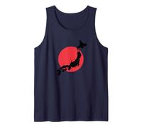 Profilo della Mappa della Bandiera del Giappone Canotta