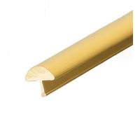 Profilo di Battuta per soglia in Ottone, 1 m - Protezione per Bordi in Oro per Moquette su Vinile/Legno su Piastrelle, Striscia Decorativa in Metallo per Coprire Le Fessure del Pavimento