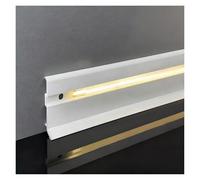 Profilo di canale LED in alluminio per illuminazione battiscopa Miglioramento dell'umore interno per camera da letto cucina e soggiorno Illuminazione decorativa moderna d'accento