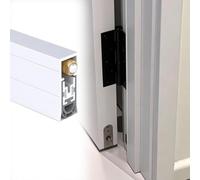 Profilo Di Chiusura Argento Per Fessure Sotto La Porta | Installazione A Incasso; Blocca Luce, Rumore E Polvere; Dotato Di Punta In Ottone Per Regolare L'altezza Della Guarnizione