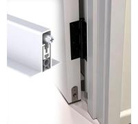 Profilo Di Chiusura Argento Per Fessure Sotto La Porta | Installazione A Incasso; Blocca Luce, Rumore E Polvere; Dotato Di Punta In Ottone Per Regolare L'altezza Della Guarnizione