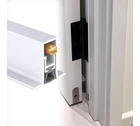 Profilo Di Chiusura Argento Per Fessure Sotto La Porta | Installazione A Incasso; Blocca Luce, Rumore E Polvere; Dotato Di Punta In Ottone Per Regolare L'altezza Della Guarnizione