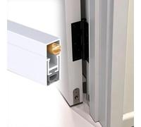 Profilo Di Chiusura Argento Per Fessure Sotto La Porta | Installazione A Incasso; Blocca Luce, Rumore E Polvere; Dotato Di Punta In Ottone Per Regolare L'altezza Della Guarnizione