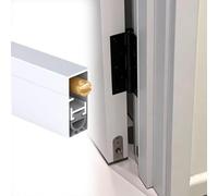 Profilo Di Chiusura Argento Per Fessure Sotto La Porta | Installazione A Incasso; Blocca Luce, Rumore E Polvere; Dotato Di Punta In Ottone Per Regolare L'altezza Della Guarnizione