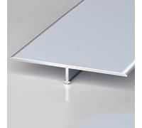 Profilo di finitura a T in alluminio, Striscia di transizione in alluminio da 30-60 mm for pavimenti in piastrelle legno e cemento(Gray,60mm/2.4in*9ft)
