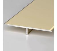 Profilo di finitura a T in alluminio, Striscia di transizione in alluminio da 30-60 mm for pavimenti in piastrelle legno e cemento(Gold,50mm/2in*9ft)