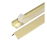 Profilo di protezione angolare in alluminio autoadesivo, listello angolare for passaggi tra pareti e soffitti, bordi di scale e mobili, listello di protezione(Gold,100 * 2cm)