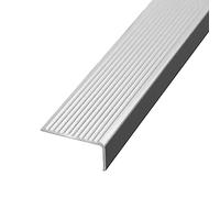 Profilo di Protezione per gradini in Argento per Uso Commerciale, Ideale per musa di L, Antiscivolo, Impermeabile (Colore: Larghezza 4 cm/1,5 Pollici, Dimensioni: Lunghezza 1,3 m/51 Pollici)