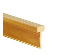 Profilo di raccordo per soglia, Striscia for soglia a forma di T in ottone color oro, dimensioni multiple for la fessura del pavimento delle scale in piastrelle legno della porta(5x12mm(0.2x0.47 in))