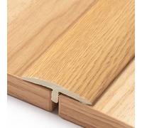 Profilo di Transizione a T in PVC Autoadesivo, Strisce di Copertura per Pavimenti per Coprire Le Fughe Tra Pavimenti in Legno e Piastrelle(Oak,270cm/8.8ft)