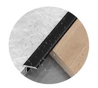 Profilo Di Transizione A T Per Pavimenti, Tagliabile, Coprisoglia Impermeabile Per Piastrelle E Moquette, Listello Di Transizione Fessure Su Pavimenti Adiacenti(Black,12.0mm/0.47in)
