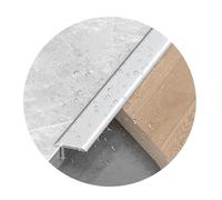 Profilo Di Transizione A T Per Pavimenti, Tagliabile, Coprisoglia Impermeabile Per Piastrelle E Moquette, Listello Di Transizione Fessure Su Pavimenti Adiacenti(Silver,16.0mm/0.63in)