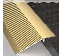 Profilo Di Transizione Antiscivolo Strisce Di Soglia In Alluminio, Riduttore Di Soglia Striscia Di Transizione per Pavimenti Dislivello Di 1-4cm, Lunghezza 90 cm Tagliabile (Size : Gold-A)