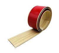 Profilo di transizione autoadesivo, 5 cm, in vinile, listello di compensazione per pavimenti, per piastrelle, laminato e parquet, soglia della porta (giallo chiaro x 10 m)