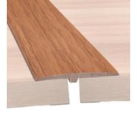 Profilo di transizione, autoadesivo, 5 cm x 3 m, profilo a T, listello di transizione autoadesivo, in PVC, copertura piatta, listello di transizione per pavimenti (colore quercia)