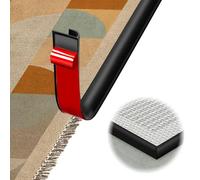 Profilo di Transizione Flessibile Autoadesivo PVC Transition Strip for Floor Carpet Finishing Transition Threshold (Nero, 5 M)