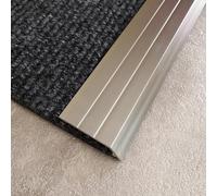 Profilo di transizione in alluminio 2 pezzi | 90×3cm profilo di compensazione | Guida per tappeto | Profilo di adattamento | Striscia di copertura | livellamento del pavimento | Regolazione di 3-5 mm