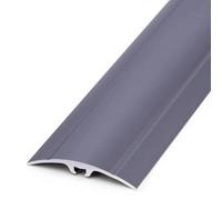 Profilo di transizione in alluminio, largo 5 cm, antiscivolo, facile da installare, color argento, lungo 130 cm per una transizione graduale tra i pavimenti