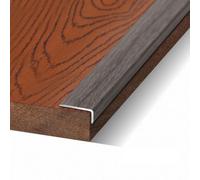Profilo di Transizione Pavimento in Alluminio Striscia Soglia Ideale per Compensare il Dislivello Tra Pavimenti e Porte Superficie Piatta, Facile da Installare e Pulire(Grey Oak,20mmx7.5mmx0.9m)