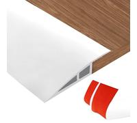 Profilo di Transizione Pavimento in PVC Autoadesiva, Soglia di Dislivello Pavimento per Dislivello per Collegare Giunti del Pavimento e Soglie di Tappeti (Bianco, per 5-10mm(H),1m(L))