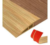 Profilo di Transizione Pavimento in PVC Autoadesiva, Soglia di Dislivello Pavimento per Dislivello per Collegare Giunti del Pavimento e Soglie di Tappeti (Grano di legno, per 10-15mm(H),2m(L))