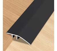 Profilo di transizione per bilanciamento dell'altezza, pavimento in alluminio, autoadesivo, ponte di 8-40 mm, profilo di transizione per soglia della porta, rampe (nero opaco, 0,9 m x 43 mm)