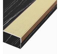Profilo di transizione per pavimenti, Soglia In Alluminio E Striscia Di Transizione Scala Multicolor 90 cm(Gold)