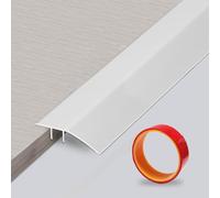 Profilo di transizione per pavimento in alluminio, 0,9 m x 43 mm, con nastro adesivo lungo, altezza tra 5 - 12 mm, antiscivolo e impermeabile, per rampe (argento opaco)