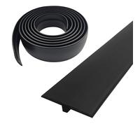 Profilo di transizione, profilo a T, autoadesivo, 5 x 300 cm, listello per porte e pavimenti di collegamento di piastrelle in laminato (nero, 5 x 5 m)