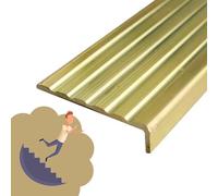 Profilo di Transizione Profilo Finitura Antiscivolo Ottone Gradini Legno, Protezioni Il Bordo Dei Gradini, Protezione Bordo Gradini Stretti/Profilo Transizione(38x8mm(1.5x0.31"))