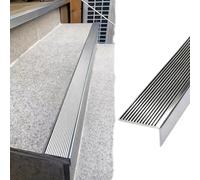 Profilo di Transizione Profilo Gradini 3 4 5 6 10cm Acciaio Inossidabile 304- Protettore Bordo Gradini Cemento/Calcestruzzo/Piastrelle, Striscia Transizione Pavimento(L-100cm(40"),W-7cm(2.76"))