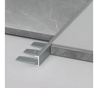 Profilo Di Transizione Striscia Di Transizione Per Pavimento In Alluminio,Soglia Di Dislivello Pavimento, Per Sedia A Rotelle, Passeggini, Deambulatori O Scooter(Gray,90 * 1.5cm/36 * 0.6in)