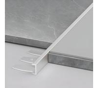 Profilo Di Transizione Striscia Di Transizione Per Pavimento In Alluminio,Soglia Di Dislivello Pavimento, Per Sedia A Rotelle, Passeggini, Deambulatori O Scooter(Silver,90 * 0.9cm/36 * 0.4in)