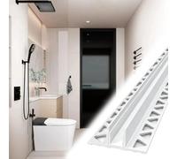 Profilo Fisso in Vetro Profilo a T Bianco per Porta Doccia Senza Telaio | Profilo di Fissaggio per Bordo Vetro con Guarnizione in PVC e Montaggio a Scomparsa, Binario(W 12mm/0.47in,L 2.5m/98.4in)
