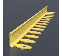 Profilo flessibile a forma di L in alluminio anodizzato per scale Set durevole binario pieghevole per piastrelle per transizione fluida e soluzione di bordatura del pavimento, oro, H?he: 15 mm