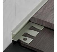 Profilo flessibile in alluminio per scale, 90 cm, 3 pezzi, facile da installare, design moderno, protegge i bordi delle scale e del pavimento (Opt 4, 15,5 mm)