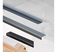 Profilo for gradini in alluminio anodizzato, lunghezza 0,9 metri, profilo di transizione for pavimenti, compatibile con scale multimateriale, che valorizza i bordi e previene i graffi.(Gray,40*20mm)