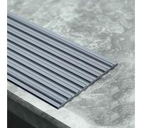 Profilo for gradini in alluminio autoadesivo Protezioni antiscivolo for bordi di gradini Bordo antiscivolo impermeabile con retro adesivo for interni ed esterni(Gray,60mm/2.4in)