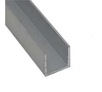 Profilo generico in alluminio, Striscia con canale a U in alluminio Nero Argento 500 mm x 2 Dimensioni multiple(Silver,500 * 2 * 50 * 10 * 48MM)