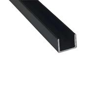 Profilo generico in alluminio, Striscia con canale a U in alluminio Nero Argento 500 mm x 2 Dimensioni multiple(Black,500 * 2 * 27 * 30 * 23MM)