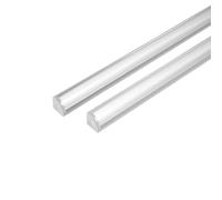 Profilo generico in alluminio, Striscia for canale con montante in alluminio da 50 cm, forma a V/U, copertura in PC trasparente lattiginoso, confezione 2(20 pcs,V transparent cover)