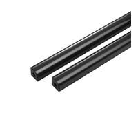 Profilo generico in alluminio, Striscia profilata for rifinitura bordi in lega di alluminio resistente alle alte temperature, 500 mm, forme a U e V, confezione da 25(20Pcs,V black with black)