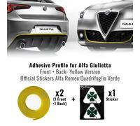 Profilo Giallo Adesivo Full + Quadrifoglio Verde per Alfa Romeo Giulietta