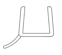 Profilo guarnizione deviatore per box doccia spessore vetro 10 mm, lunghezza 2500 mm 8PT1-20