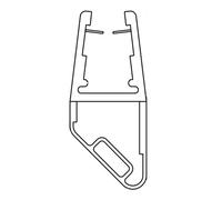 Profilo guarnizione magnetico per angolo 90° per box doccia vetro da 8-10 mm,Nor