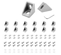 Profilo in Alluminio Angolare 20x20mm 12pz Materiale di Fissaggio Profilo in Alluminio Angolare Connettore Angolare Profilo in Angolare Connettore Angolare 90 gradi