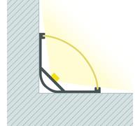Profilo in Alluminio Angolo Circolare per Striscia LED fino a 20mm