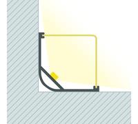 Profilo in Alluminio Angolo Triangolare 2m per Striscia LED fino a 20mm