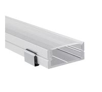 Profilo in alluminio anodizzato per strisce LED da 16 mm (ad esempio per Philips Hue LED) con copertura semitrasparente da 100 cm - Saar